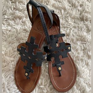 Tory Burch Miller wedge sandal - black